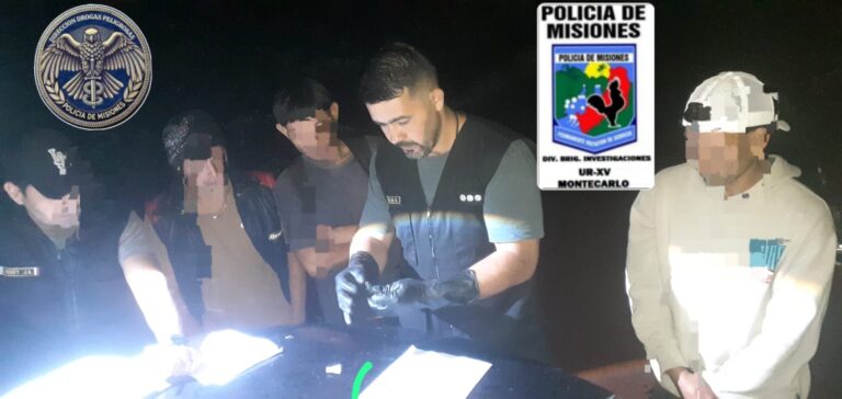 Accidente, secuestro de cocaína y una motocicleta recuperada: El saldo policial del fin de semana en Montecarlo