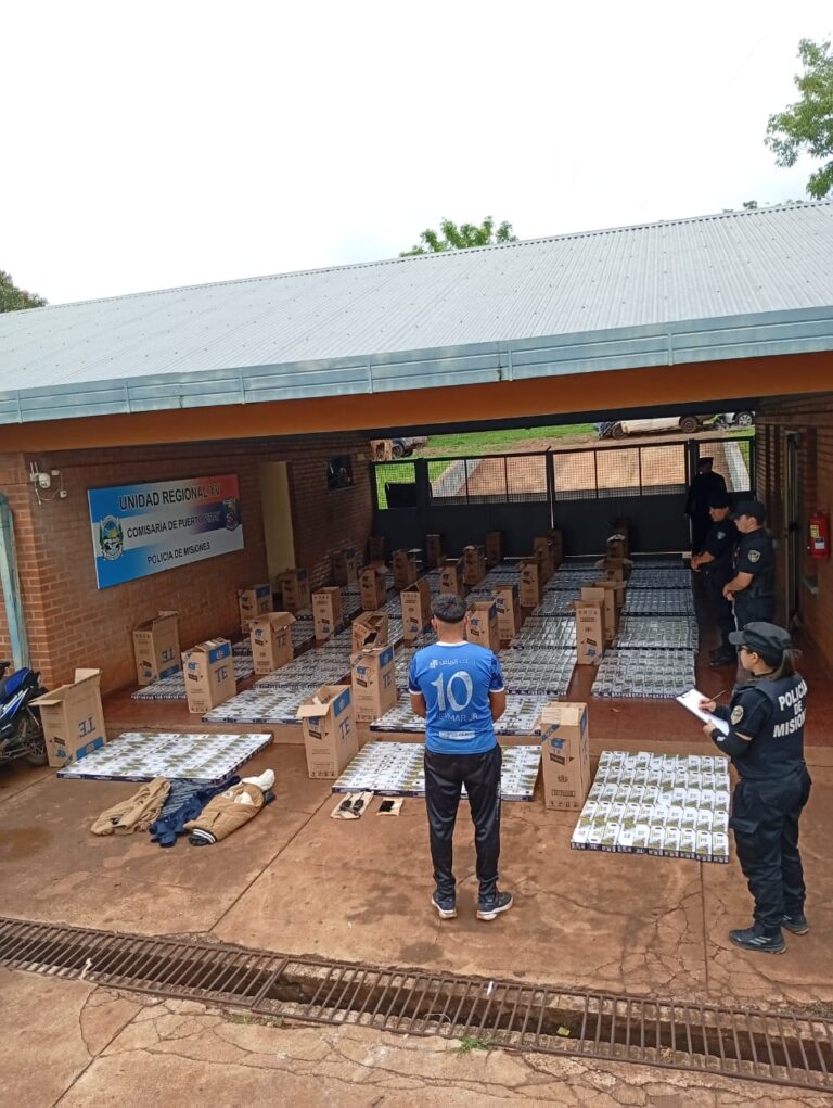 Puerto Piray: detuvieron a un hombre que transportaba cigarrillos de contrabando valuados en casi 40 millones de pesos